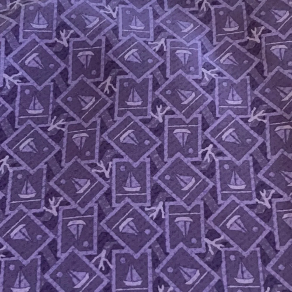 NEW ISAIA SILK POCHETTE POCKET SQUARE SCARF PURPLE SAILBOAT PATTERN